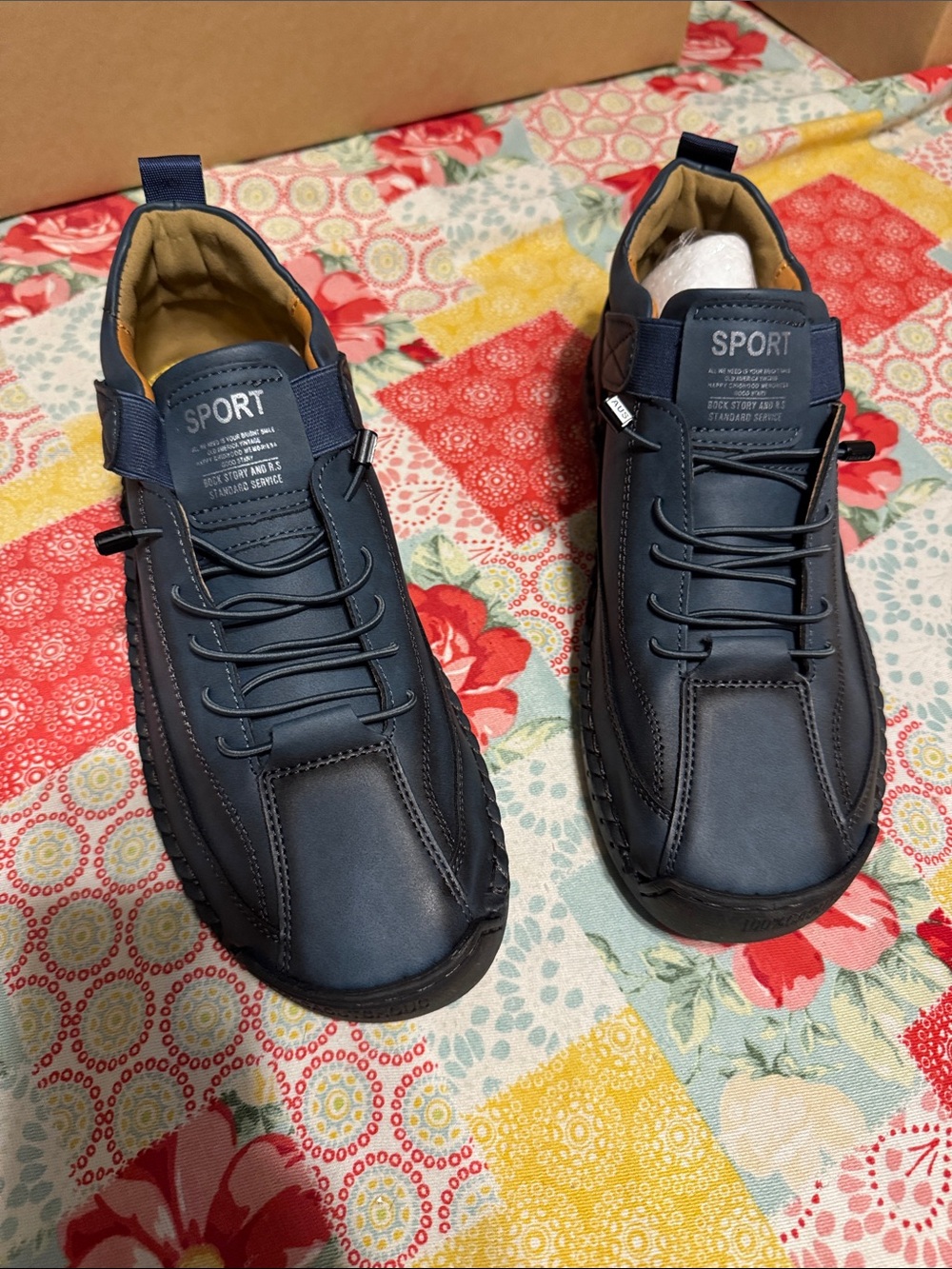 Sporto Men's Navy Blue Athletic Lace-Up Shoes